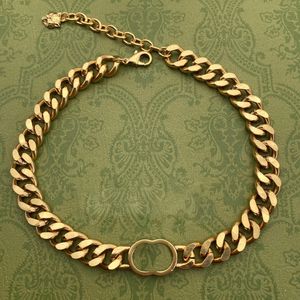 Double G Luxury Brand grote gouden ketting zilveren dikke armband Set Topkwaliteit 14K verguld Never Fade officiële replica Premium verjaardagscadeau