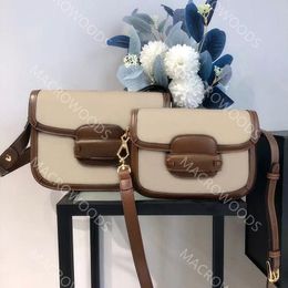 dubbele G speciale canvas handtassen designer messenger bags 1955 lederen schouderband schoudertassen vintage Flap Saddle voor dames Luxe minitas Intern ritsvak