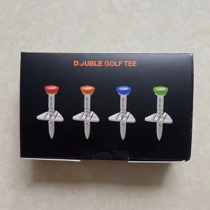 Double Golf Tee Plastic avec paquet d'origine passant des accessoires de porte-ballon de golf pour cadeau de golfeur