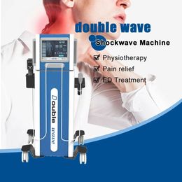 Machine de physiothérapie à Double poignée, ondes de choc électromagnétiques, pneumatique, soulagement de la douleur, traitement des blessures sportives
