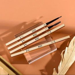 Lápiz de cejas de doble cabeza Lápiz duradera de cejas impermeables Pen rímel Mejora cosmética Beauty Women Makeup