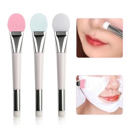 Double-Tête Masque Visage Brosse De Maquillage DIY Silicone Visage Soins De La Peau Brosses Blackhead Remover Cosmétique Beauté Outil