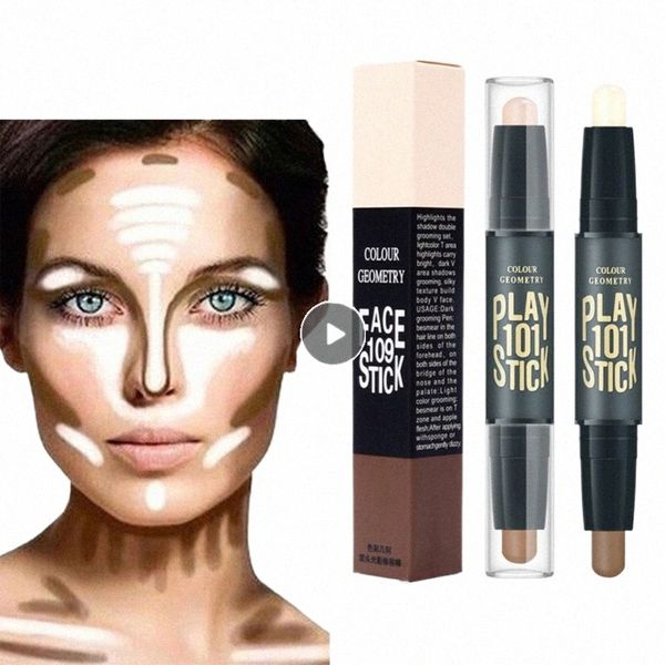 Resaltador de doble cabeza Ctouring Brzers Ccealer resaltadores pluma 3D Corrector de maquillaje Ccealer Ctour Stick TSLM1 Q445 #