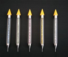 Pen de punta de doble cabeza Pen múltiple crayones de diez rhinestone diy cera lápiz con caja de almacenamiento color mulit 5 3hp E14184382