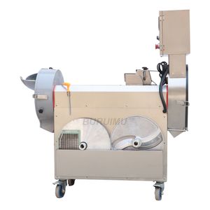 Máquina cortadora de vegetales de doble cabeza Máquina automática de corte de cubos de papas Máquina cortadora de trituración Fabricante multifunción