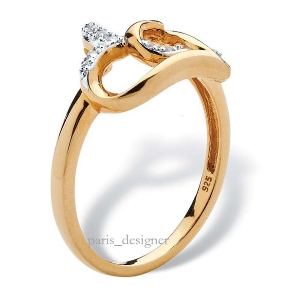 Anillo de propuesta de amor con corazón hueco de doble corazón, diamante a juego de corazón a corazón sencillo y moderno para mujer 962 788