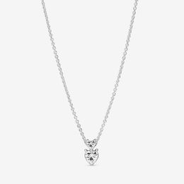 Collier étincelant avec pendentif double cœur pour véritable argent sterling, bijoux de créateur de mariage pour femmes, colliers d'amour en diamant CZ avec coffret d'origine