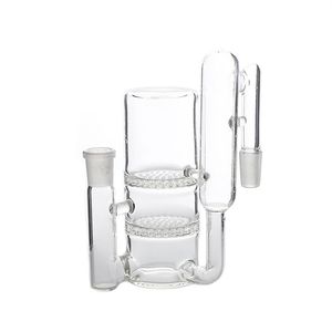 Dubbele honingraat Recycler Ashcatcher Drop Down Recycler Ash Catcher Adapter voor rokende pijpen Glass Hookahs Dab Rigs en Glass Bong