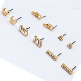 Dubbele hoepel Helix goud gevulde sieraden vergulde oorbellen Koreaanse Moissanite bruiloft vrouwen