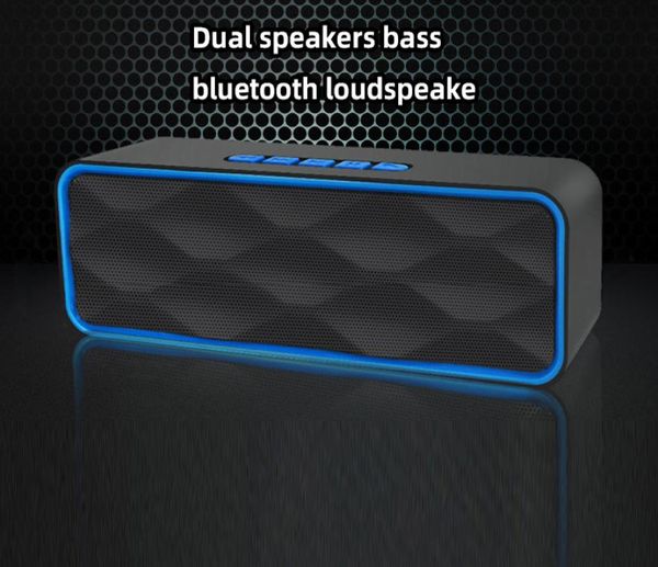 Haut-parleurs à double klaxon Hi-Fi stéréo Bluetooth woofer sans fil Subwoofer mode o Player haut-parleur sans fil Boombox portable Soundbar altavoz ship2173518 gratuit