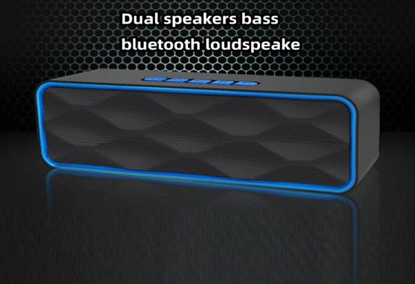 Haut-parleurs à double klaxon Hi-Fi stéréo Bluetooth woofer sans fil Subwoofer mode o Player haut-parleur sans fil Boombox portable Soundbar altavoz ship7559827 gratuit