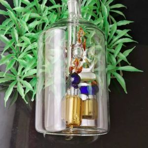 Accessoires de bongs en verre de narguilé à quatre griffes de chevaux doubles