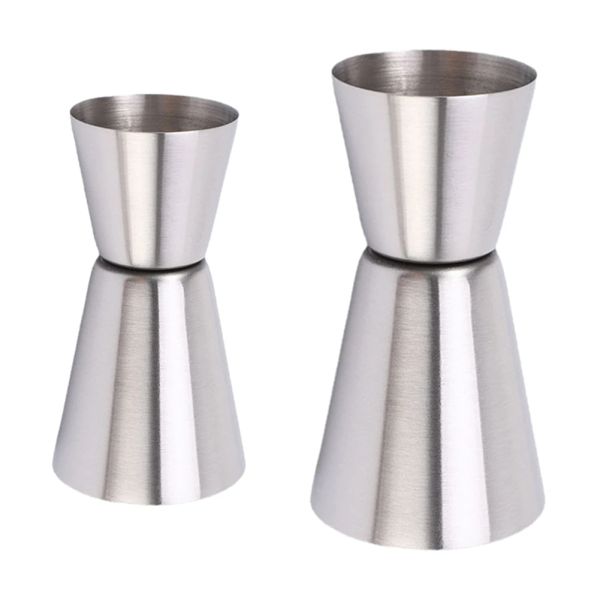 Double Jigger Shot Glass Mesurer la tasse rond Rim et Thin Taist Shot Mesure Jigger pour les fournitures de barre de barman pour le barman