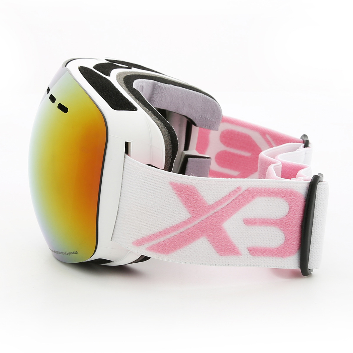 Double layer adult snap-on myopia ski goggles anti-fog large spherical anti-UV ski goggles PF