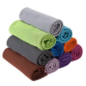 Double couche glace froide serviette de sport refroidissement été anti-insolation sport exercice frais séchage rapide doux respirant serviette de refroidissement 10 couleurs