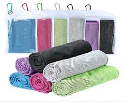 Serviette glacée à double couche 9030 cm sport de refroidissement Sports d'été Exercice de refroidissement sèche rapide rapide.