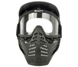 Double couche lentille sport airsoft paintball CS Anti-buée lunettes pare-balles masque complet visière 8810327