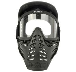 Dubbele laag lens sport airsoft paintball cs anti mist bulletproof goggle full face masker visor876511333