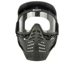 Dubbele laag lens sport airsoft paintball cs anti mist bulletproof goggle full face masker visor1781976