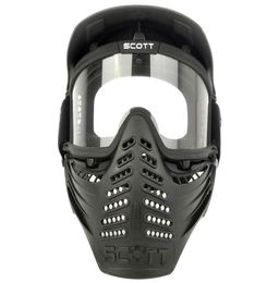 Lente de doble capa Sports Airsoft Paintball CS Anti Fog Bulletproof Goggle Full Face Mask Visor8686792