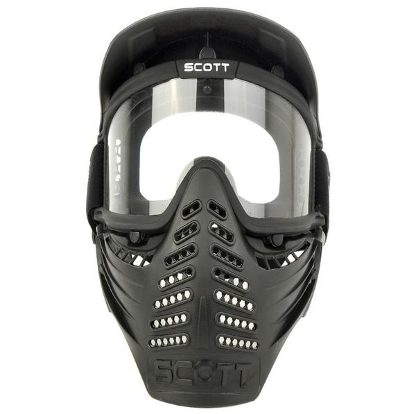 Lente de doble capa Deportes airsoft paintball CS Anti niebla gafas a prueba de balas máscara facial completa visor1342574