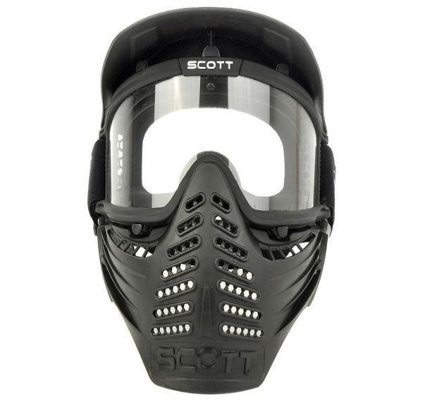 Lente de doble capa Sports Airsoft Paintball CS Anti Fog Bulletproof Goggle Full Face Mask Visor8765113