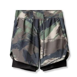 Short de protection de la vie privée à double couche pour hommes, été, sports de plein air, loisirs, course à pied, vie saine, entraînement, Capris, mode camou244s