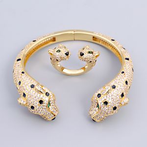 Double léopard couple carré diamant bracelet bracelet hommes luxueux argent designer bracelet Gear bijoux femme ensemble femmes hommes couple bracelets bijoux cadeaux de fête