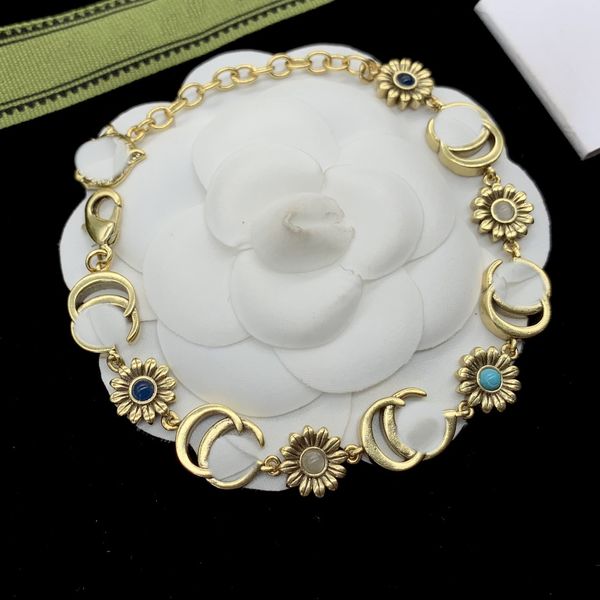 Pulsera de doble letra Nueva cadena de lujo Joyas de diseñador de moda Chapado en oro de 18 k - Pareja de acero inoxidable Pulsera de boda Accesorios de regalo al por mayor -11