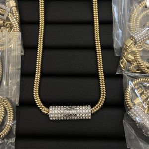 Colliers à Double lettre de styliste avec pendentif C, collier en or avec perles CCity pour femmes, bijoux de fête de mariage, 432534