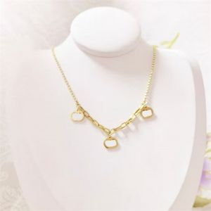 Collier pendentif double lettre bijoux de créateur collier de diamant chaînes de couleur or en métal de haute qualité colliers de luxe spéciaux pour femmes petite amie zb099