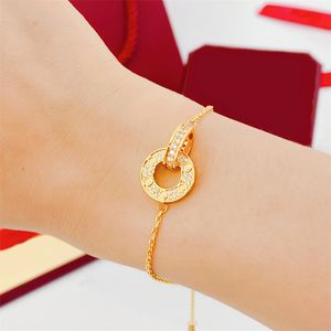 Dubbele lus armband ontwerper sieraden armband gouden ketting liefde 18k gouden zilveren roze geschenk diamant roestvrij staal mode klassieke zuster vriend heden