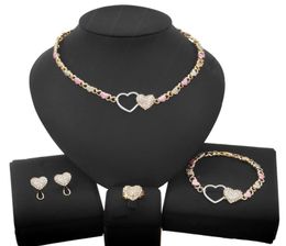 Double Love Hug et Kiss Xoxo Collier similaire Bijoux Set Fashion rempli Gold Rose petite fille Kid Child Bijoux Ensembles X01796335677