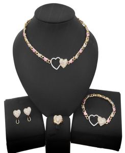 Double Love Hug et Kiss Xoxo Collier similaire Bijoux Set Fashion rempli Gold Rose petite fille Kid Child Bijoux Ensembles X01794582276