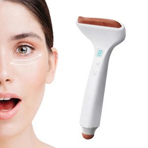 Double massage Head Beauty Device Eye Point acupconnts Stick Vibration Face Lift Compress Stracage Heat électrique Bian Stone 240430