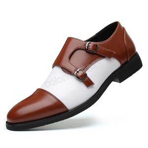 Chaussures habillées à double moine pour hommes Mocassins Italiano Chaussures formelles de bureau Chaussures à enfiler Chaussures de costume d'affaires pour hommes