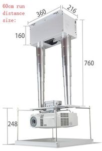 Ascenseur de projecteur en bambou caché motorisé double pour système de conférence caché dans le plafond avec télécommande