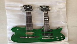 Double Neck Green 6 6 String Guitar Guitar Custom Offre 014298904