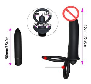 Dubbele penetratie seks speelgoed penis strapon anale dildo zwarte siliconen band op penis anale plug volwassen seksspeeltjes voor beginner5297505