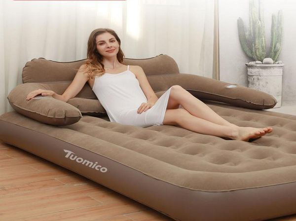 Personne double utilise un lit d'air confortable matelas portable extérieur utilisé par des gens paresseux au tapis gonflable Air Air avec dossier2608557