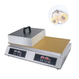 Machine à souffler commerciale à Double plaque, 110/220V, appareil pour collations, poêle en cuivre, chauffage rapide, crêpes moelleuses, boulanger