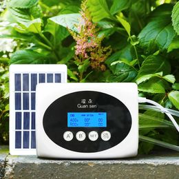 Dubbele pomp intelligent druppelirrigatiesysteem waterpomp timer tuin zonne -energie potplant automatisch waterafbeelding 240415