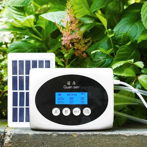 Dubbele pomp intelligent druppelirrigatiesysteem waterpomp timer tuin zonne -energie potplant automatisch waterafbeelding 240415