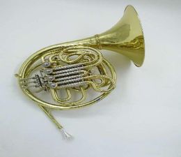Double Row 4 Key B To F Tune French Horn Brand Quality Instrument Musical Instrument Gold peut personnaliser le logo Horn français avec cas5499275