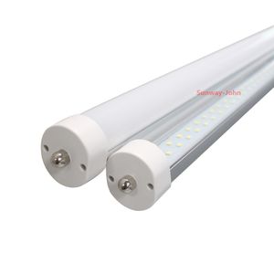 Double rangée 8ft T8 Led Tubes lumineux FA8 Single Pin T8 Led Tubes 72W 7200 Lumens LED magasin lumière Stock aux Etats-Unis