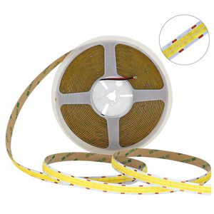 Dubbele rij cob led strip licht 24V hoge dichtheid flexibele fcoB 600leds/m lineaire dimmable tape lampkast huis 3000k 4000k 6000K