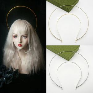 Dubbele rij ontwerp Kroon Haaraccessoires Hoofdband Bruids Gouden Tiara Halo Kroon Sieraden voor Vrouwen Haarband Metalen Hoofddeksel 240119