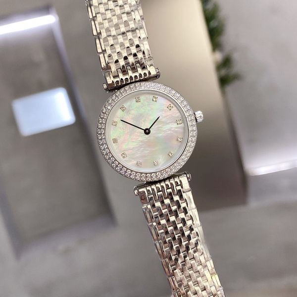 Montre De Luxe à Double rangée de diamants pour femmes, montre-bracelet à mouvement à Quartz, 30mm, pour dames d'affaires