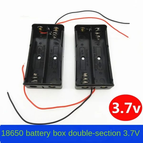 Double sección 18650 Caja de celda 3.7V Serie de baterías de litio 8650 Caja de celda 2 Sección 3.7V Salida Dos