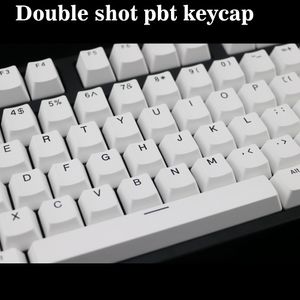 Double shot PBT keycap 108 touches disposition ANSI profil OEM police noire Keycaps clavier de jeu mécanique commutateurs MX